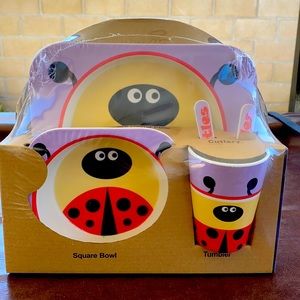 BambooWare Kids Set - Lady Bug Dinner Set
